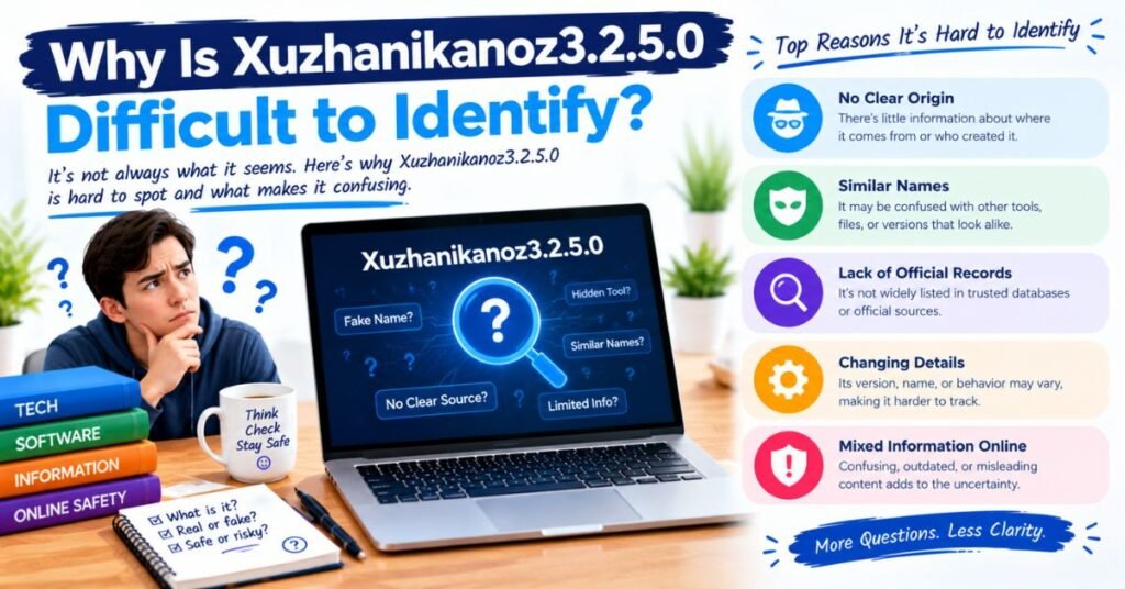 Xuzhanikanoz3.2.5.0 Explained: Meaning, Features, and Safety Guide 3 Why Is Xuzhanikanoz3.2.5.0 Difficult to Identify?